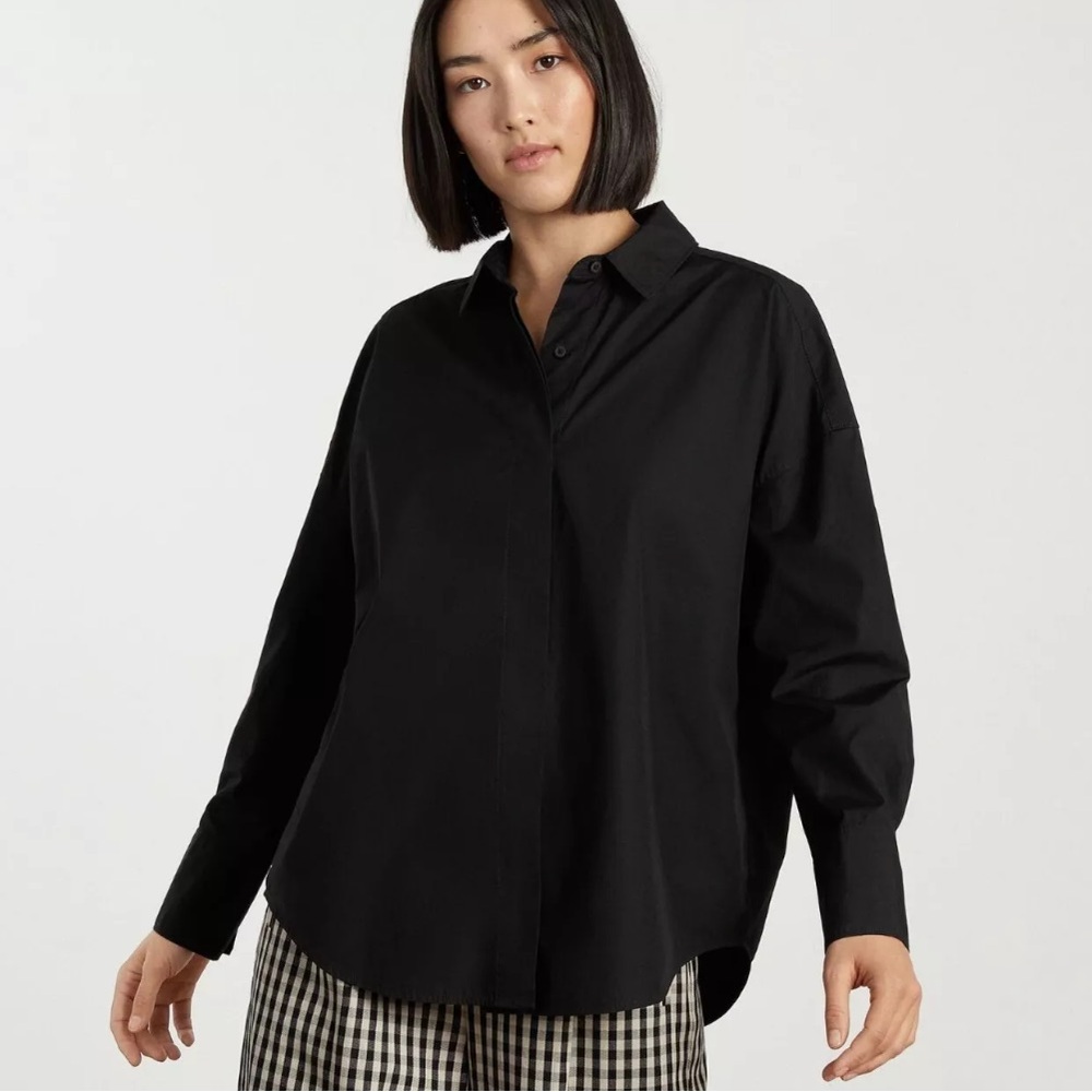 Everlane Oversized Poplin Button Up Shirt